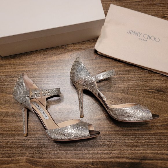 Jimmy Choo Shoes - Jimmy Choo Glittering Silver Heels